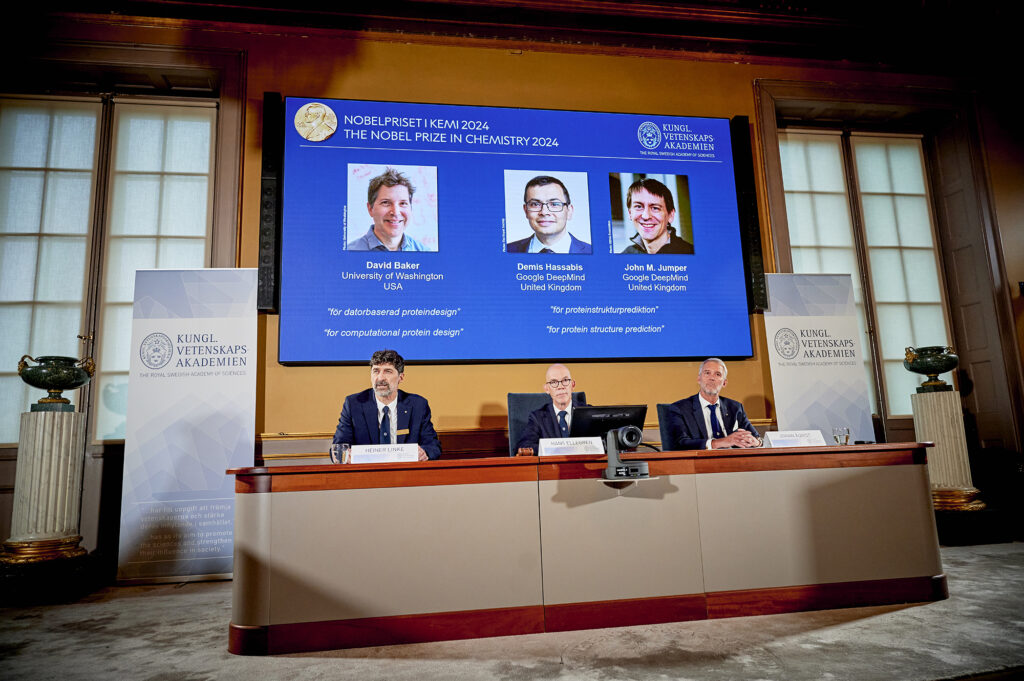 Press conference in the Session Hall at the Royal Swedish Academy of Sciences